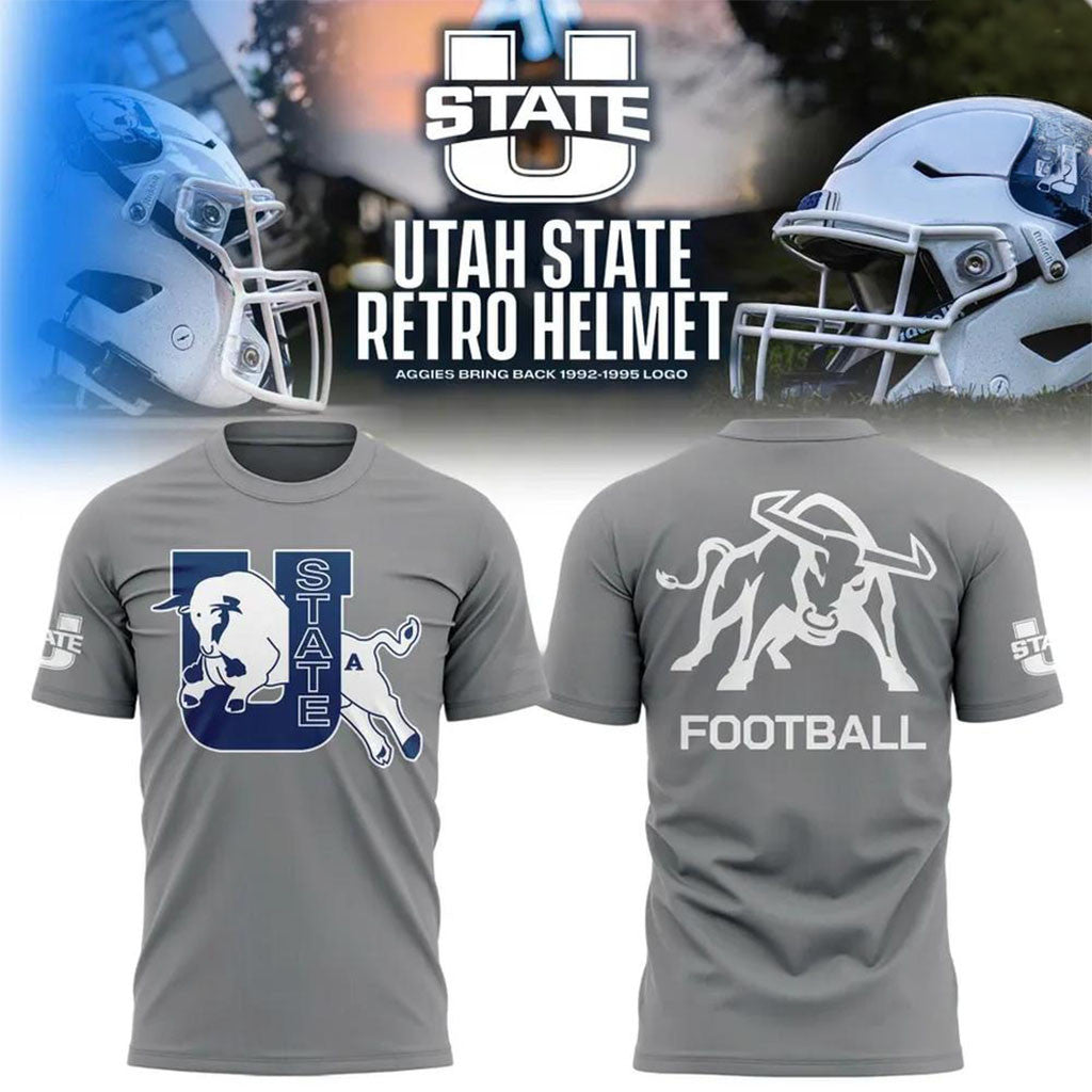 Utah State Aggies 1992-1995 Logo Retro T-Shirt Utah State Aggies Merch Football Fan Gifts