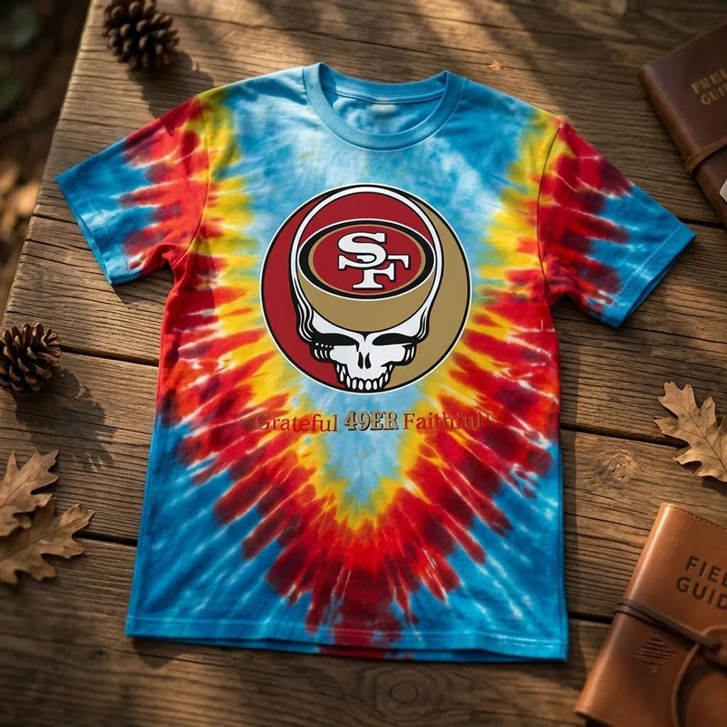 San Francisco 49ers X Grateful Dead Mascot Tie Dye Shirt SF 49ers Merch Gift For Fans