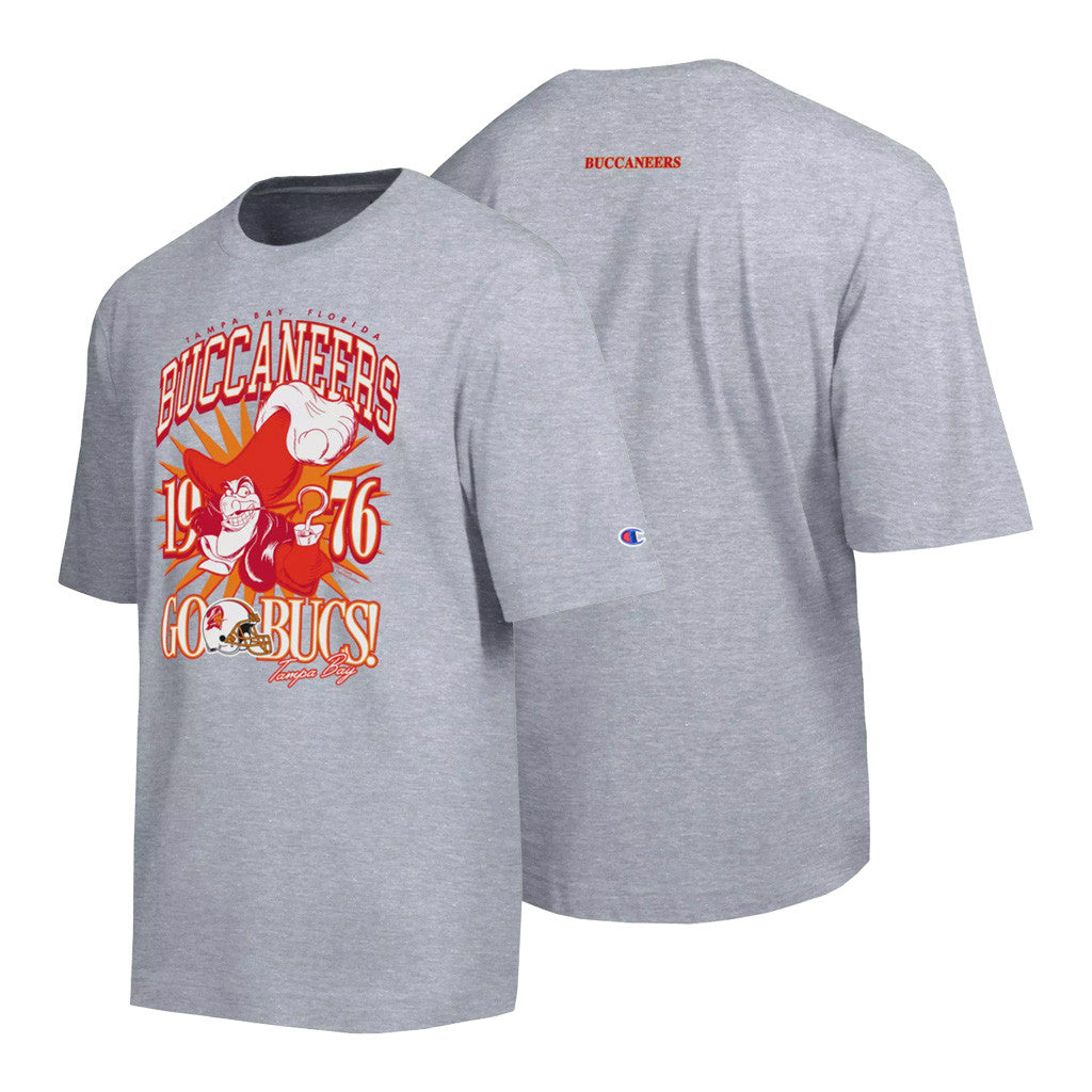 D X Football Champion Merch 2026 Captain Hook X Tampa Bay Buccaneers T-Shirt Go Bucs Shirt