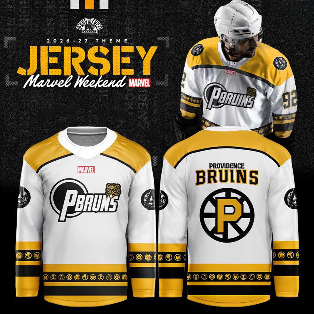 Providence Bruins Marvel Avengers Weekend AHL Hockey Jersey Providence Bruins Merch 2026