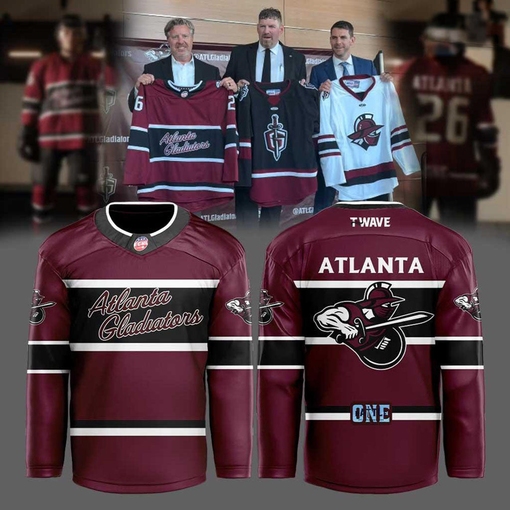 Atlanta Gladiators ECHL New Uniform Hockey Jersey Atlanta Gladiators Merch 2026 Fan Gifts