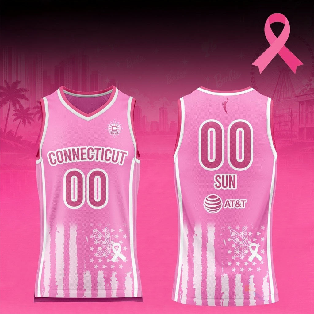 Personalized Connecticut Sun 2026 WNBA Breast Health Awareness Night Basketball Jersey Fan Gift