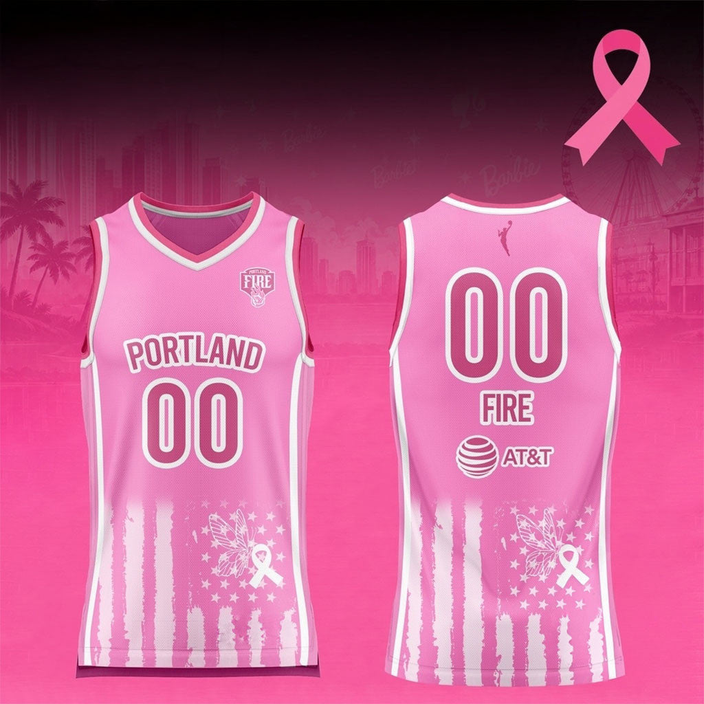 Personalized Portland Fire 2026 WNBA Breast Health Awareness Night Basketball Jersey Fan Merch
