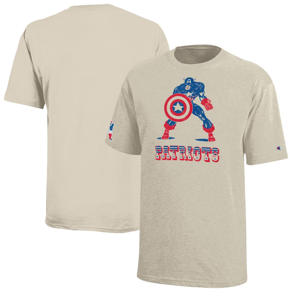 New England Patriots D X Champion Captain America T-Shirt NE Patriots Merch Football Fan Gifts