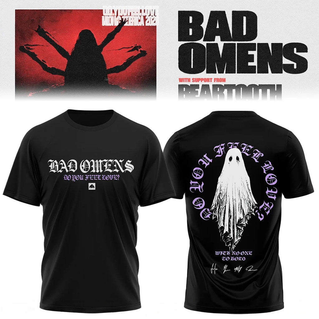 Bad Omens Merch 2026 Do You Feel Love Tour T-Shirt Music Related Gifts For Guys