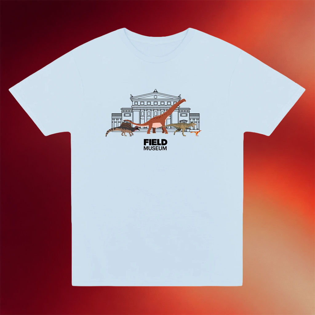 Field Museum Chicago Merch 2026 Museum Building Dinosaur Parade T-Shirt Present For Son