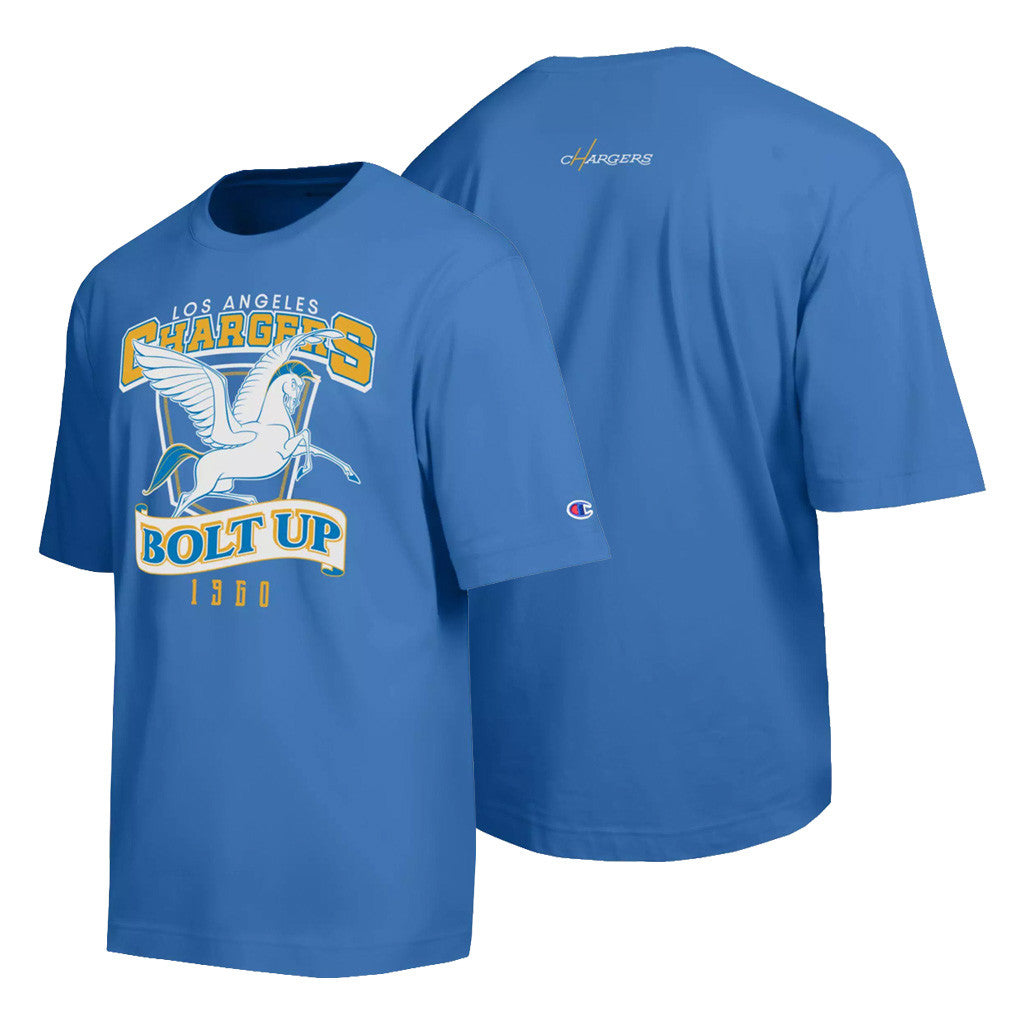 Hercules and Pegasus X Los Angeles Chargers T-Shirt D Champion Collab Merch Football Fan Gifts
