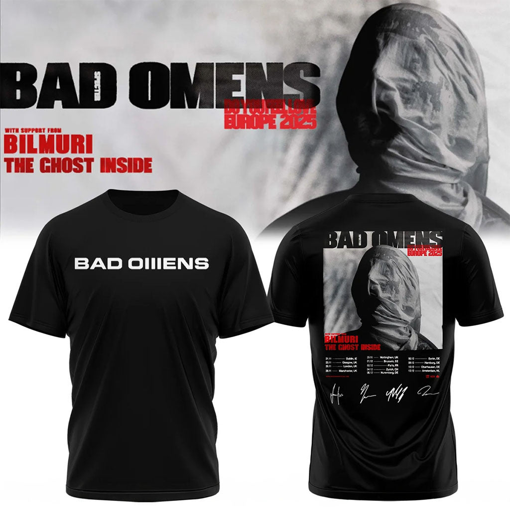 Bad Omens Merch Do You Feel Love Europe 2025 Poster Dates T-Shirt Gift For Band Fans