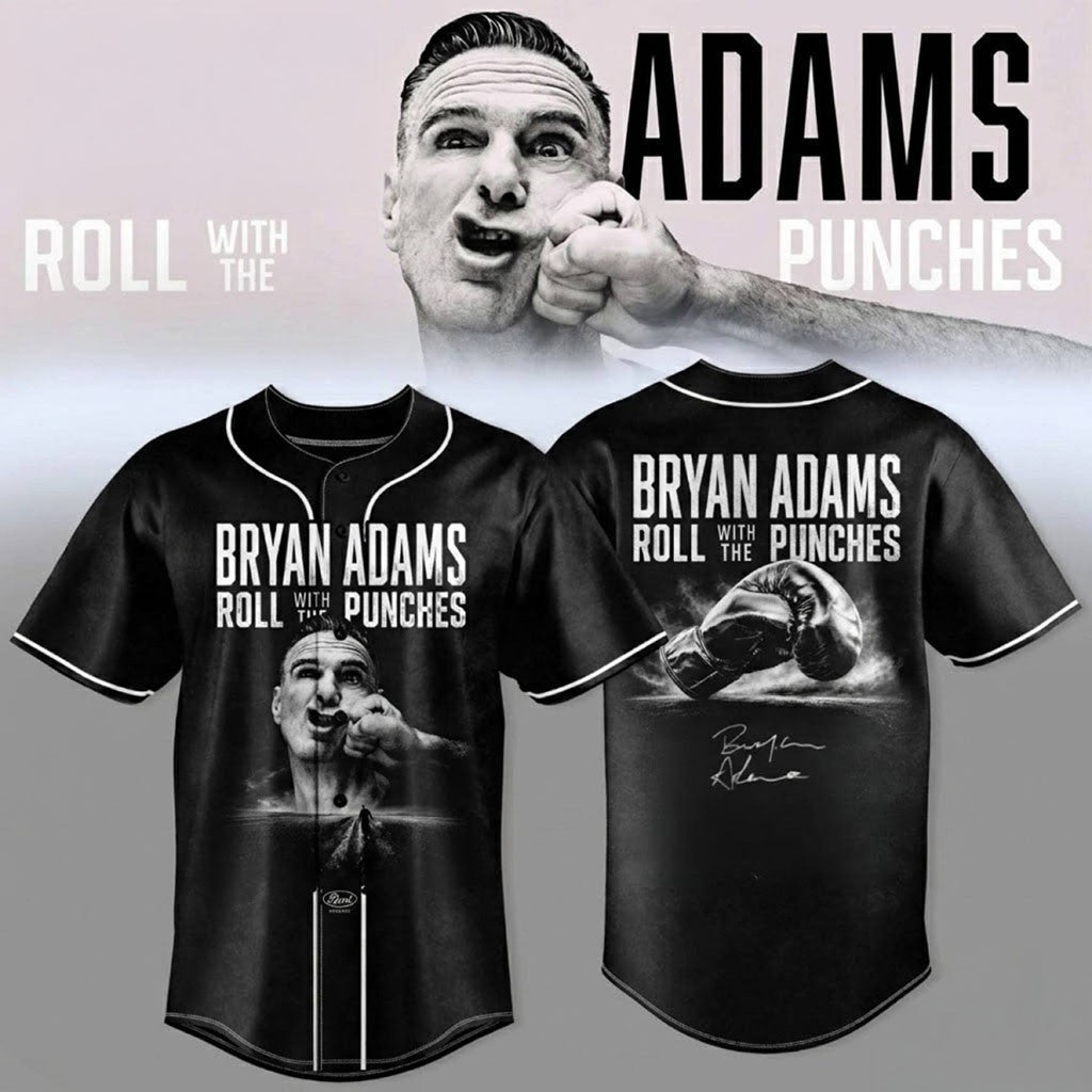 Bryan Adams Merch Roll With The Punches Tour 2026 Signature Baseball Jersey Gift For Fans