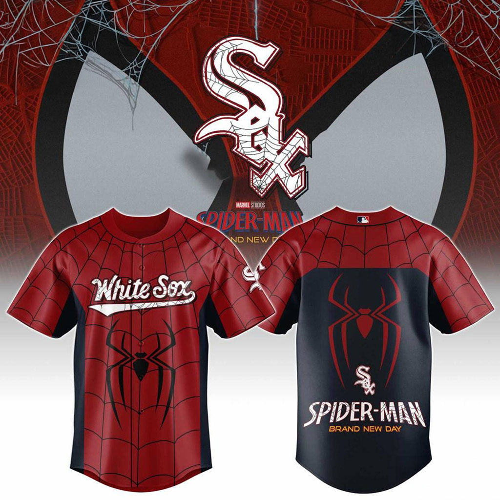 Chicago White Sox X Spider Man Brand New Day Baseball Jersey White Sox Merch Gifts For Him