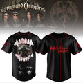 Hollywood Vampires Logo Graphic Baseball Jersey Hollywood Vampires Merch Classic Rock Fan Gifts