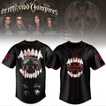 Hollywood Vampires Merch 2026 Vampire Teeth Graphic Baseball Jersey Rock Band Fan Gift