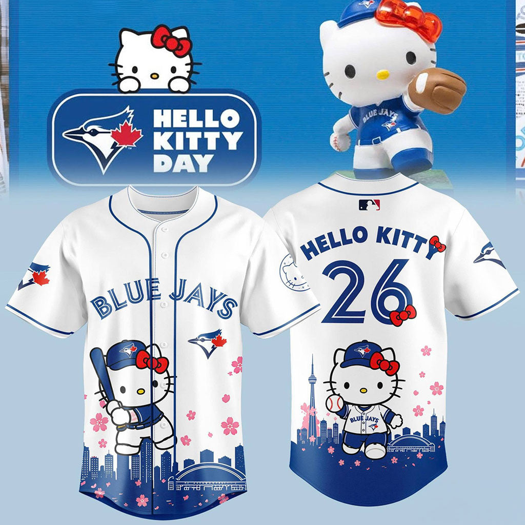 Toronto Blue Jays x Hello Kitty Day 2026 Baseball Jersey TB Jays Merch Gifts For Baseball Fans