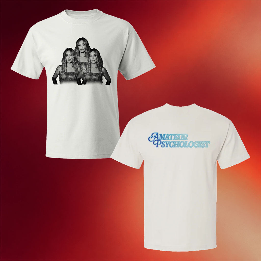 Hilary Duff Merch 2026 Amateur Psychologist T-Shirt White Gift Ideas For Music Lovers