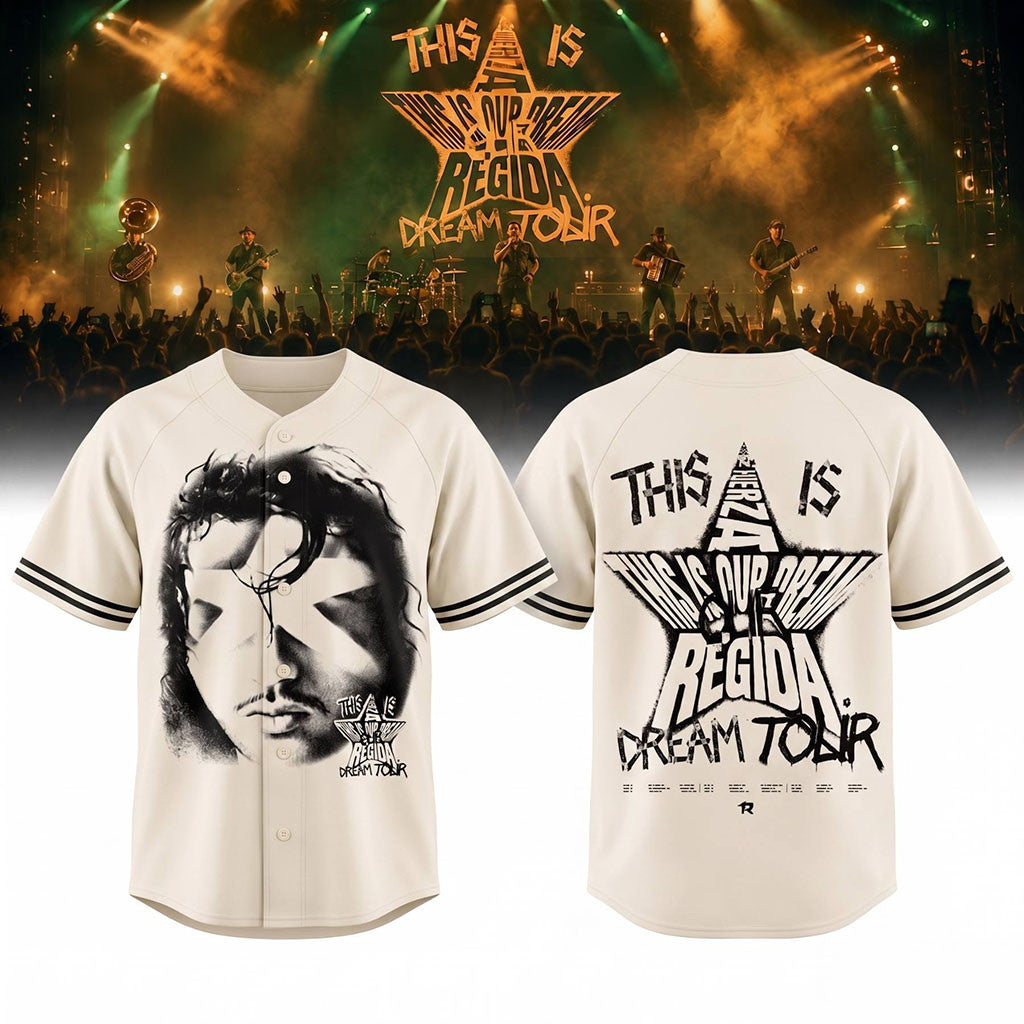 Fuerza Regida Merch 2026 This Is Our Dream Tour Star Face Jersey Birthday Gifts For Music Lovers