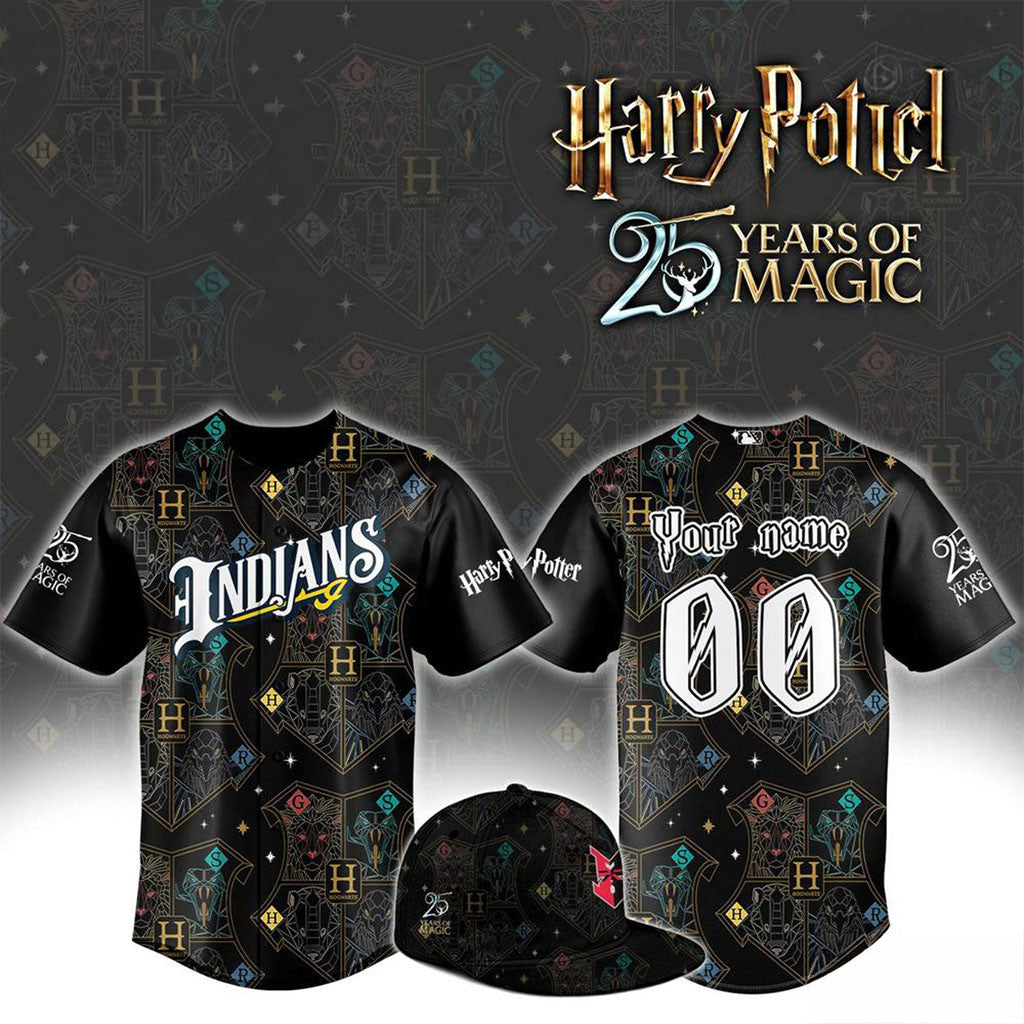 Custom Indianapolis Indians X Harry Potter Baseball Jersey Indians Merch Gifts For Baseball Fans