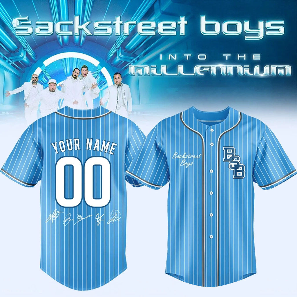 Personalized Backstreet Boys Into The Millennium Signed Baseball Jersey Backstreet Boys Merch