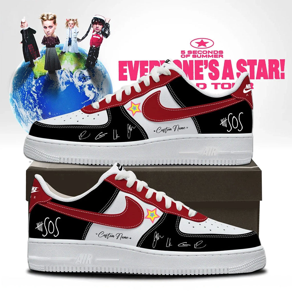 Custom 5 Seconds Of Summer Merch 2026 5SOS Everyone's A Star Signed Sneakers Fan Gift