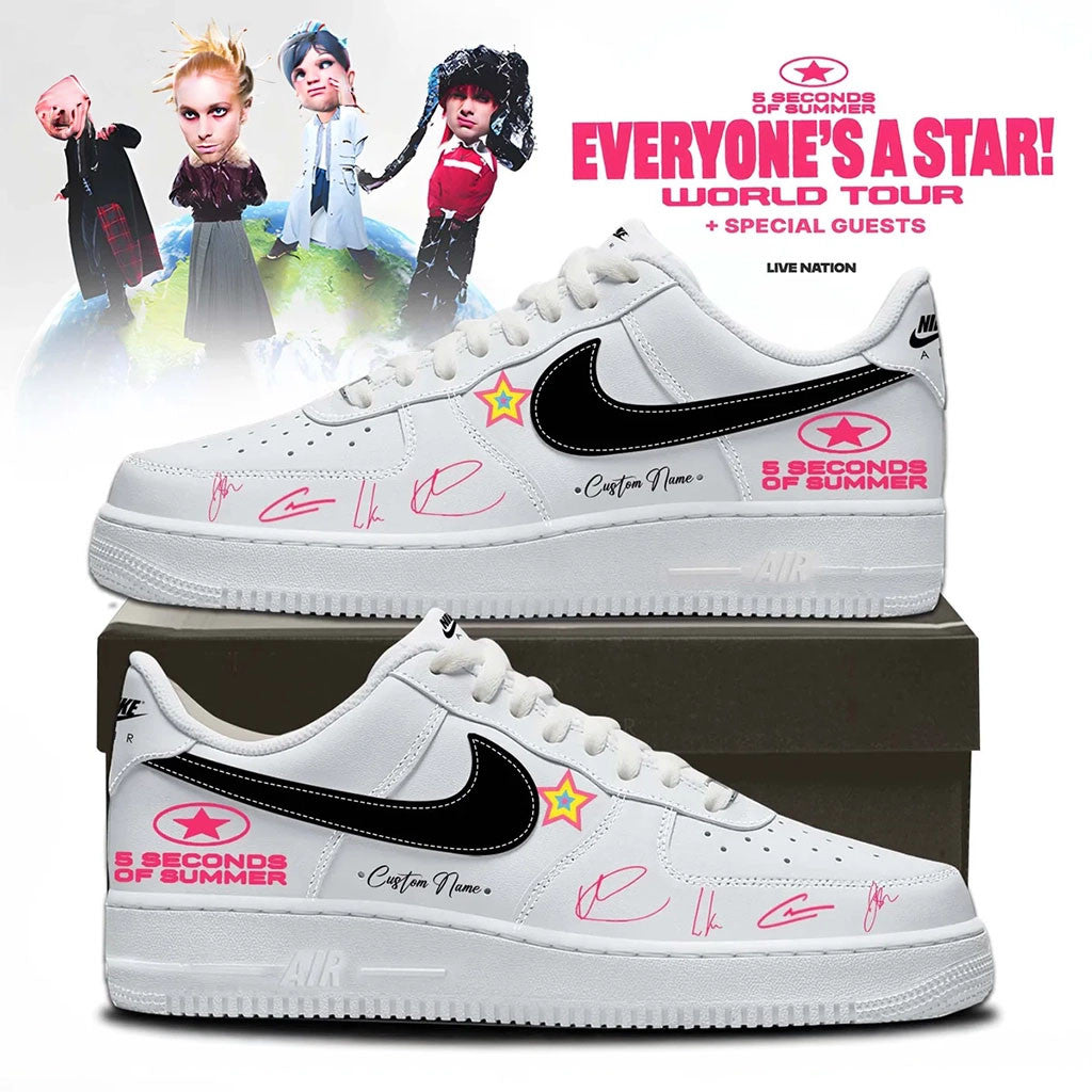 Custom 5 Seconds Of Summer Merch 2026 5SOS Everyone's A Star Signed Sneakers Gift For Brother