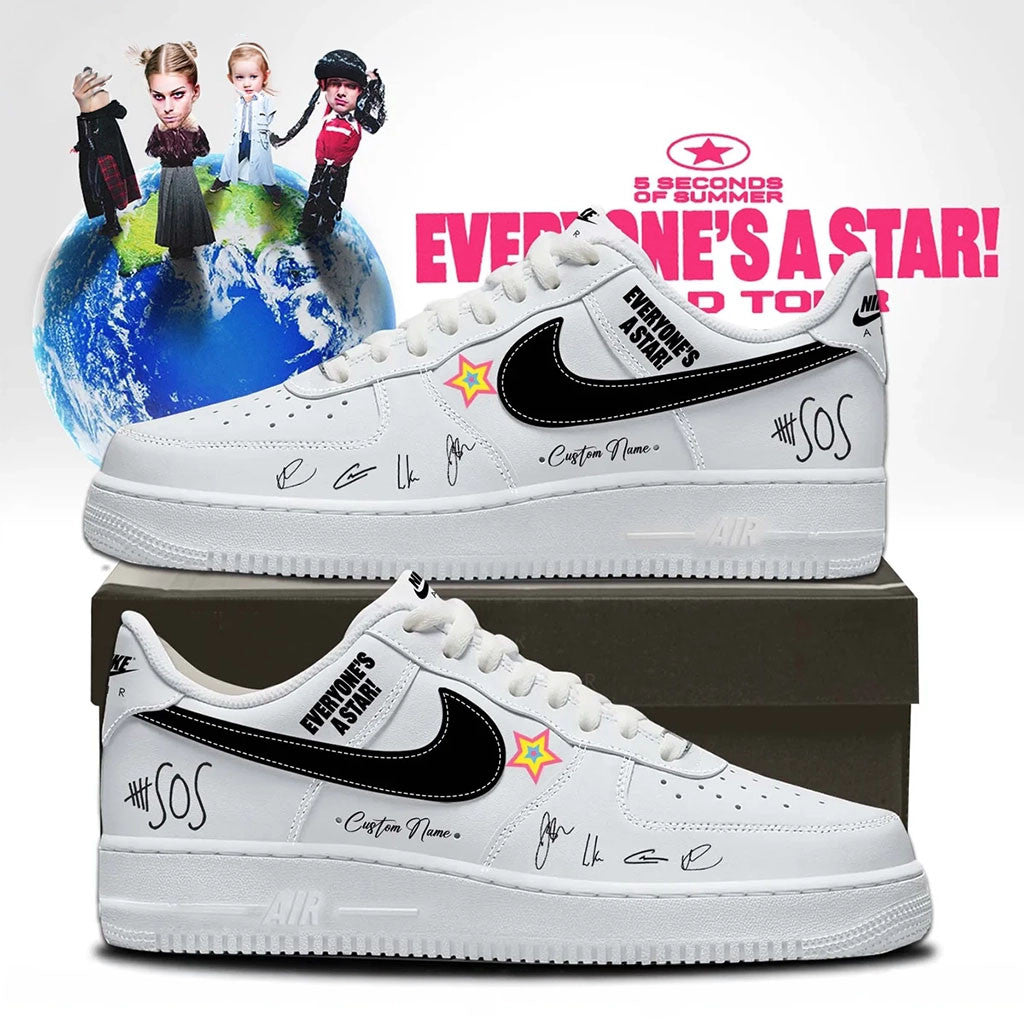 Customized 5 Seconds Of Summer Everyone's A Star Signature Sneakers 5SOS Merch 2026 Fan Gear