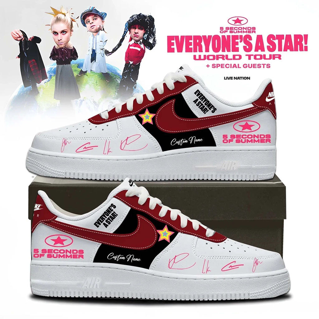 Customized 5 Seconds Of Summer Everyone's A Star Signature Sneakers 5SOS Merchandise 2026