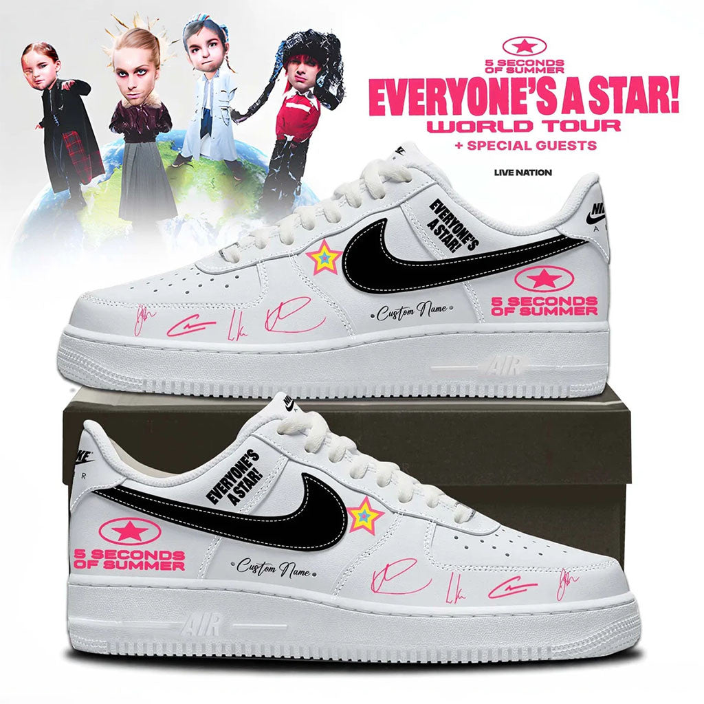Customized 5 Seconds Of Summer Merch 5SOS Everyone's A Star Signed 2026 Sneakers Band Fan Gifts