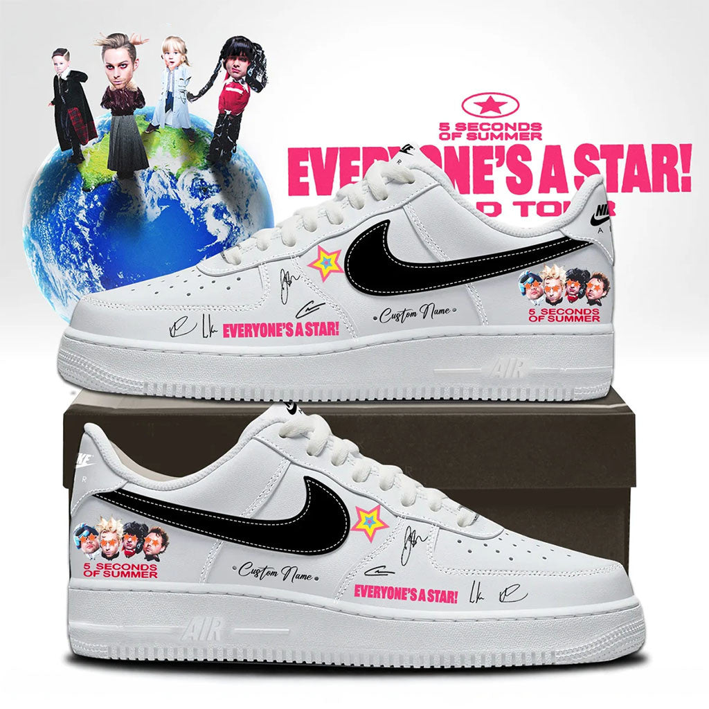 Personalized 5SOS Everyone's A Star Signed 2026 Sneakers 5SOS Merch Gift For Music Lovers