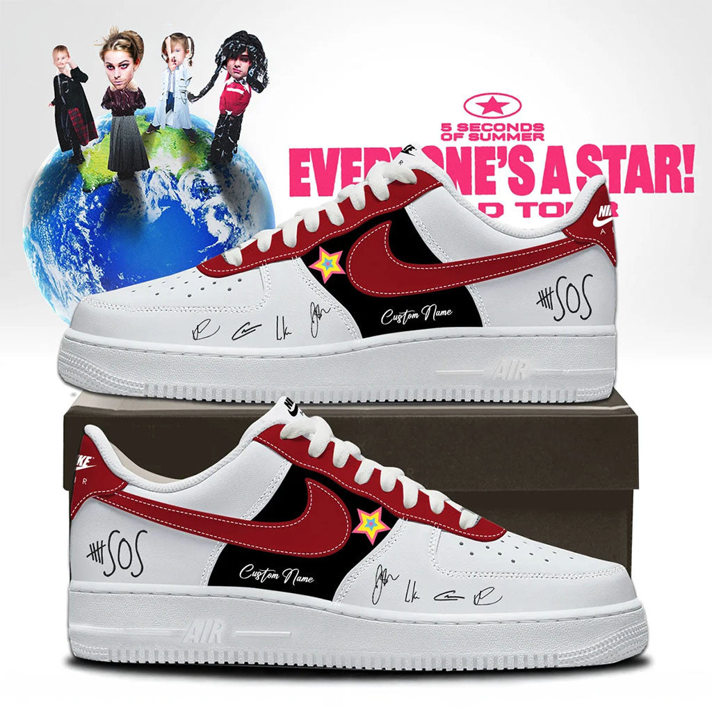Personalized 5SOS Everyone's A Star Signed 2026 Sneakers 5SOS Merch Gift For Pop Band Fans
