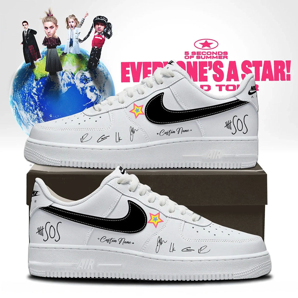 Personalized 5SOS Everyone's A Star Sneakers 2026 5 Seconds Of Summer Merch Gift For Fans