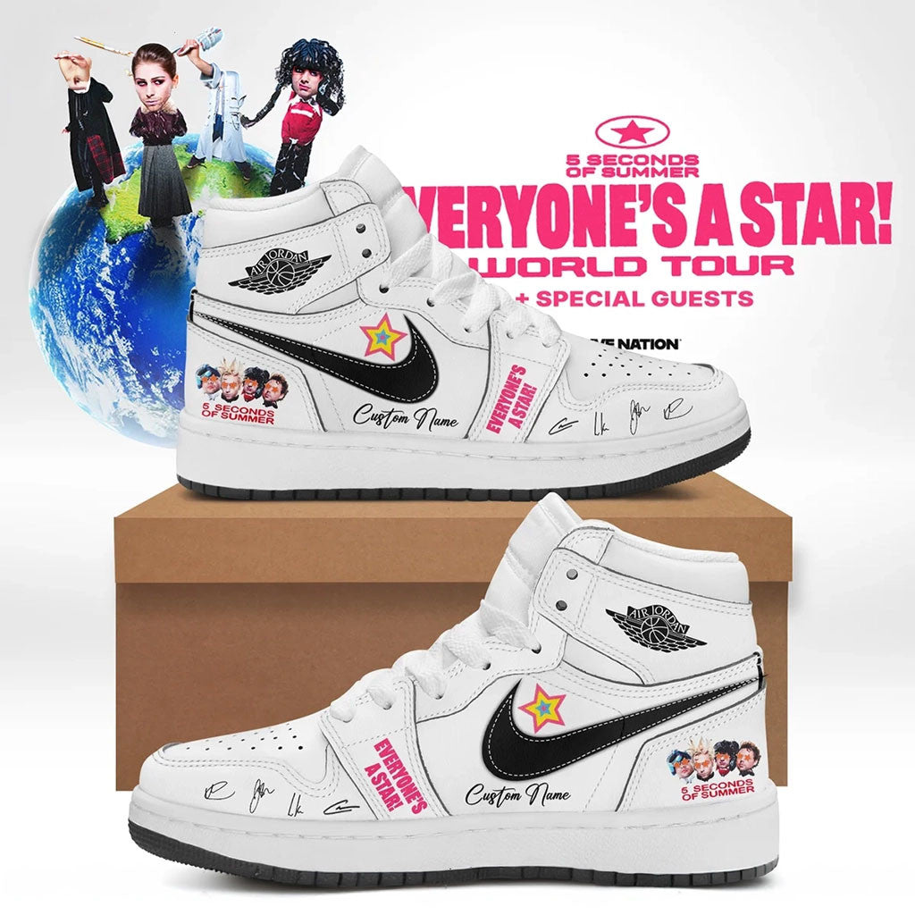 Custom 5 Seconds Of Summer Merch 5SOS Everyone's A Star Signed 2026 Sneakers Present For Fans