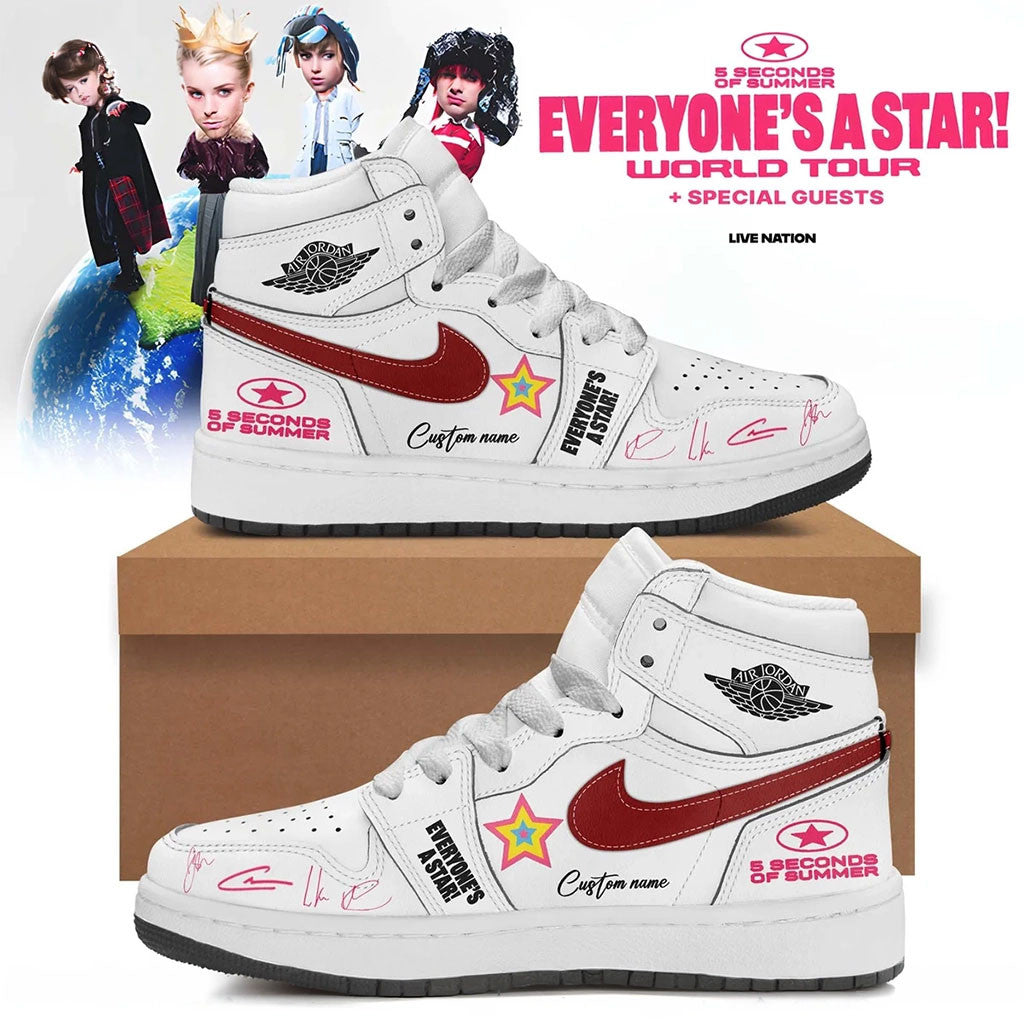 Personalized 5 Seconds Of Summer Everyone's A Star Sneakers 2026 5SOS Merch Music Fan Gifts