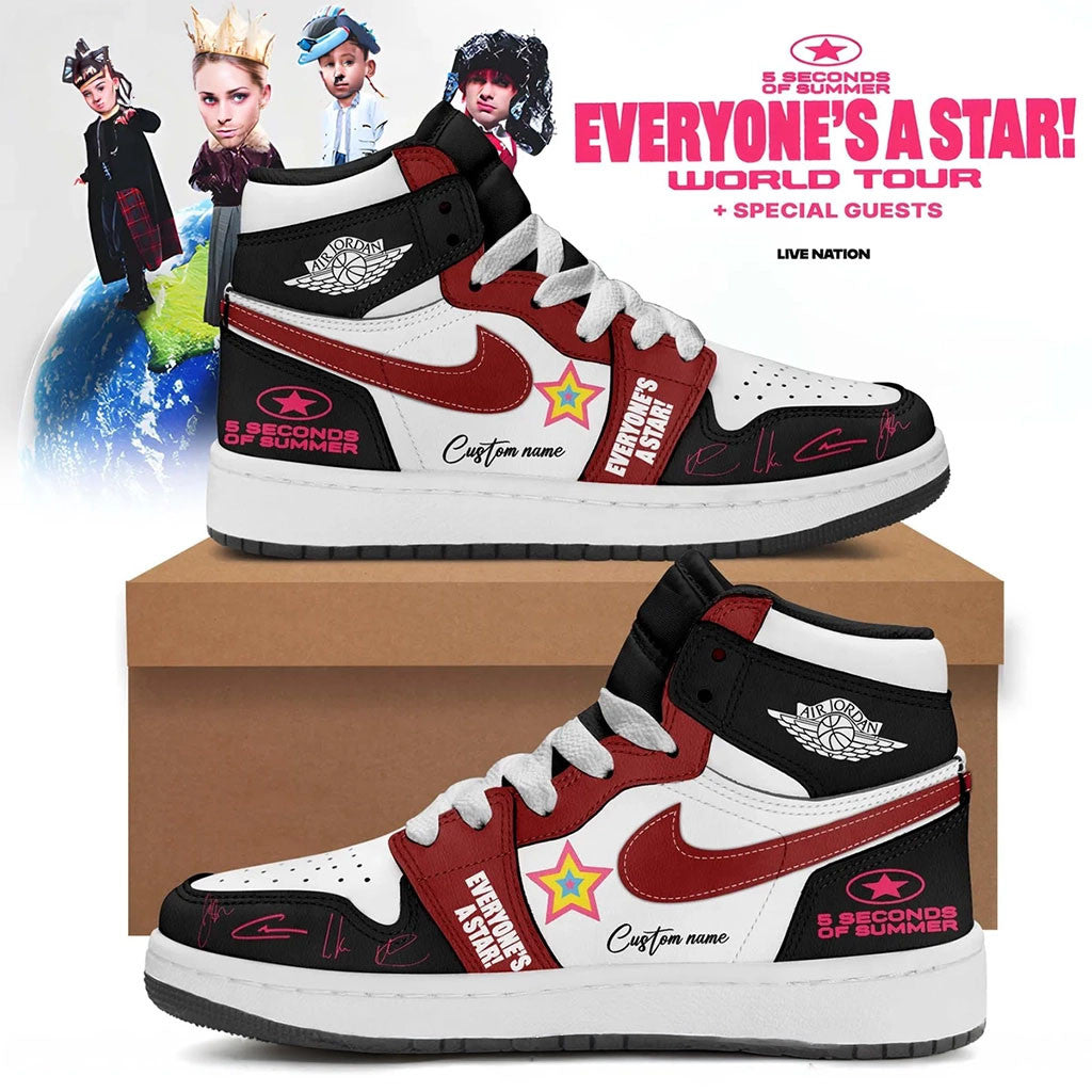Personalized 5SOS Everyone's A Star Signed 2026 Sneakers 5SOS Merch Gift For Band Fans