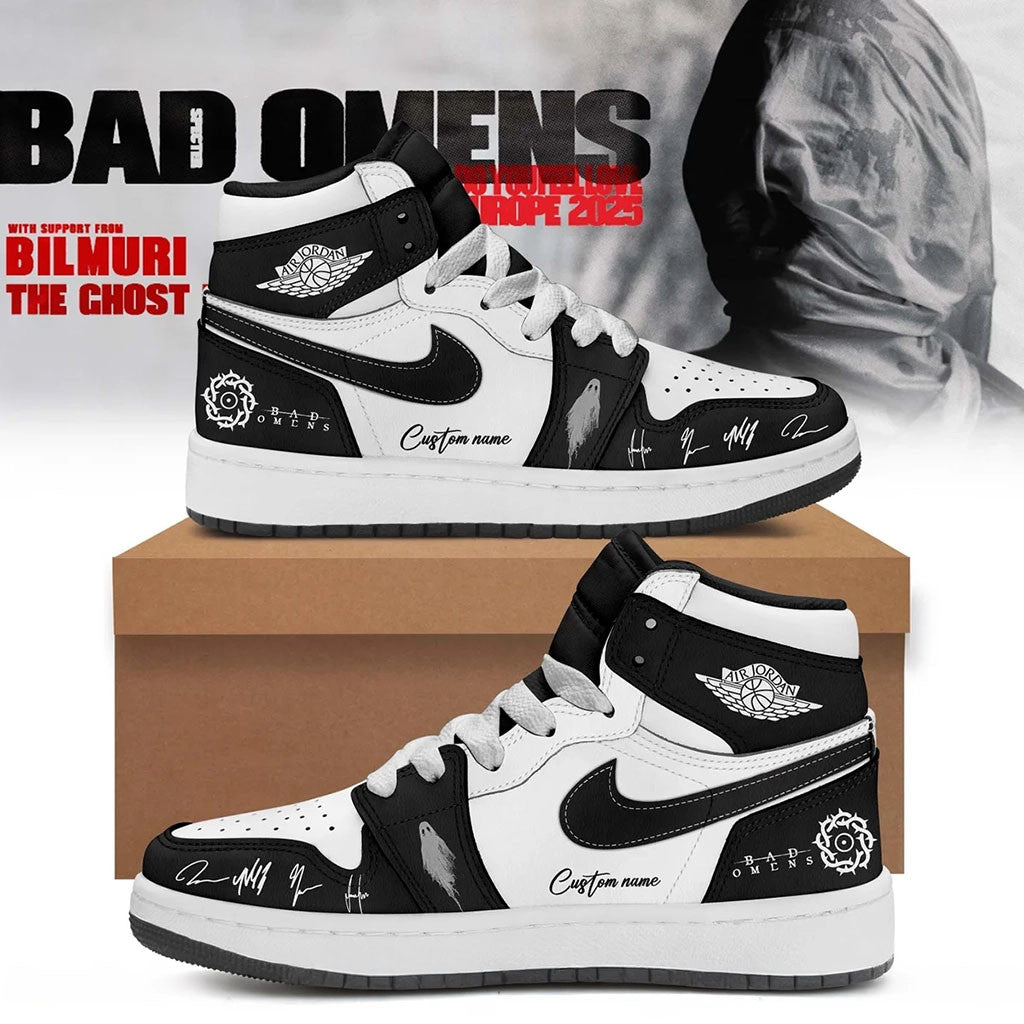 Personalized Bad Omens Merch Do You Feel Love Tour Signed Sneakers Cool Gifts For Music Fans