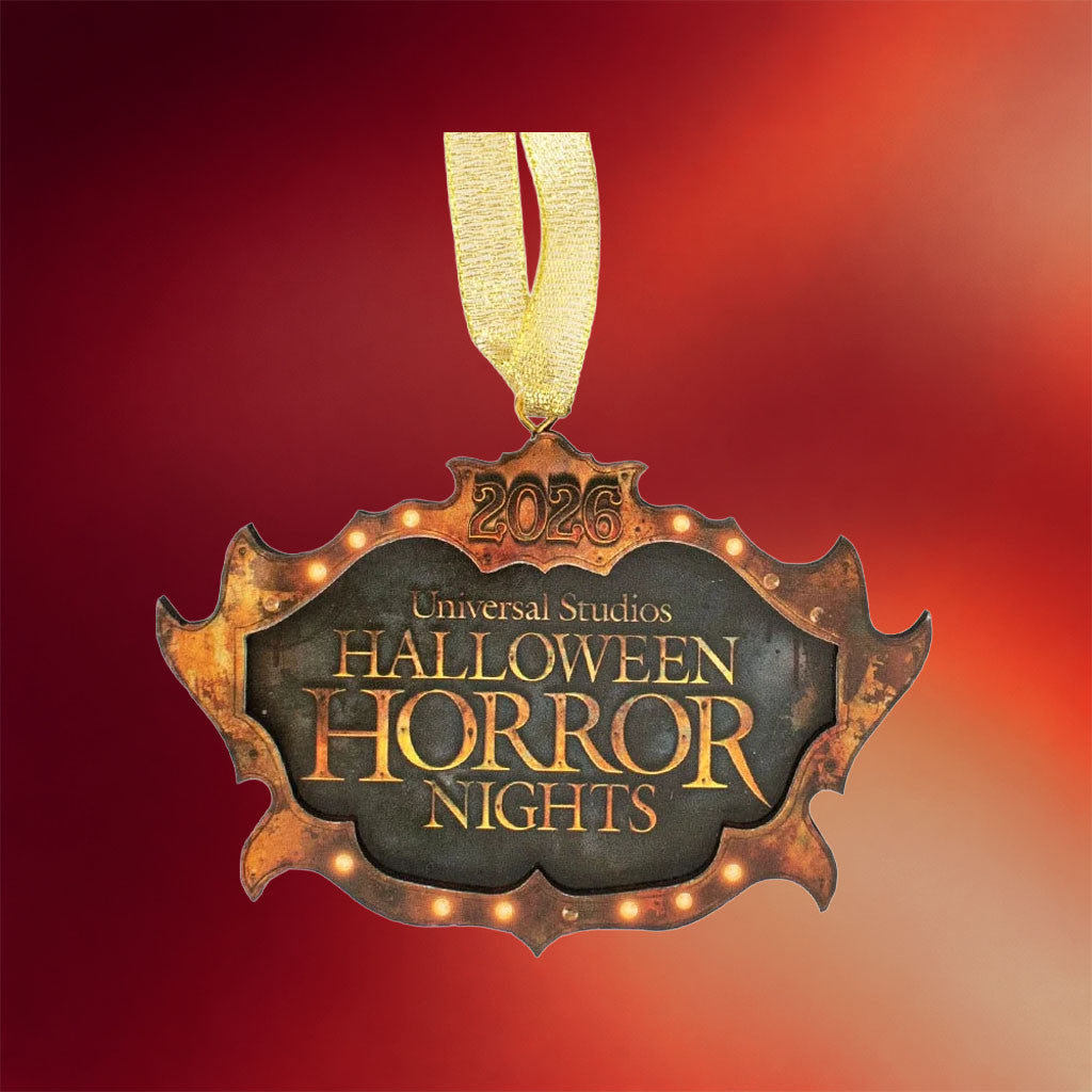 Halloween Horror Nights 2026 Logo Holiday Ornament Halloween Horror Nights Merch Xmas Tree Decor