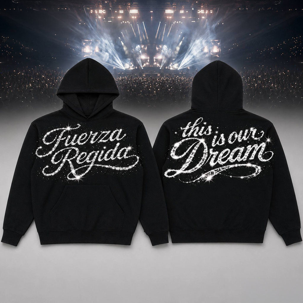 Fuerza Regida Merch 2026 This Is Our Dream Tour DIAMANTE Black Hoodie Gifts For Friends