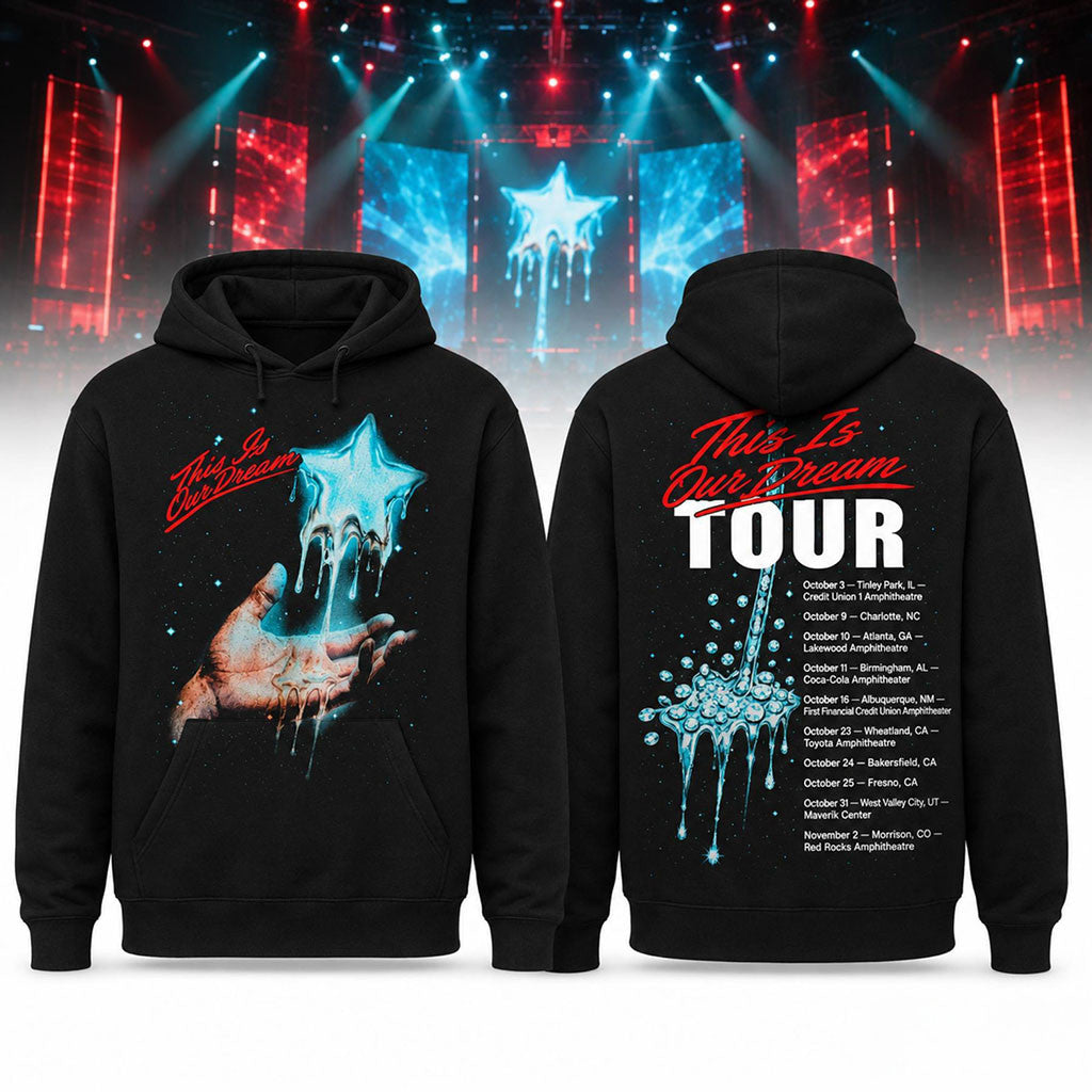 Fuerza Regida Merch This Is Our Dream Tour EN MIS MANOS Black Hoodie Gifts For Music Enthusiasts