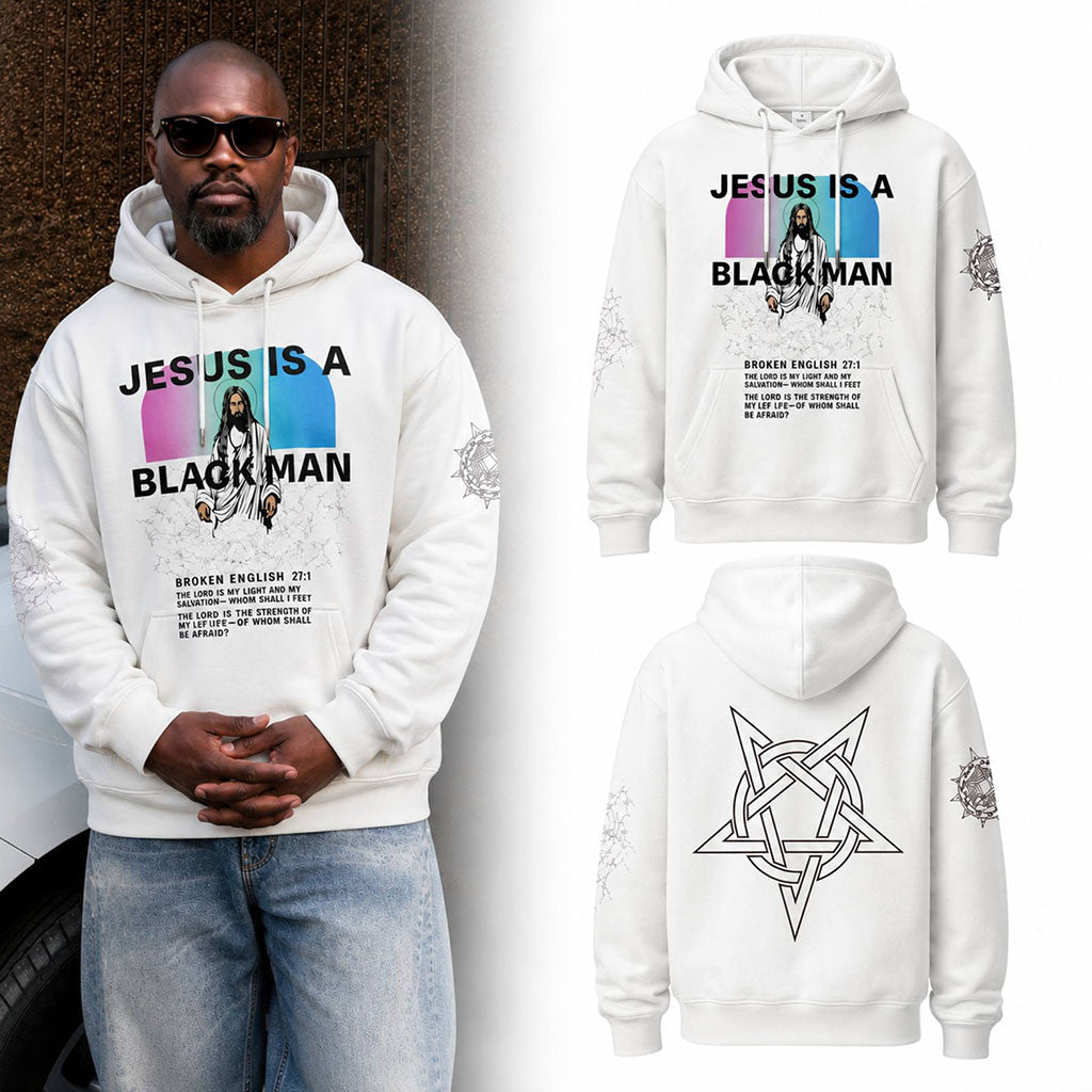 Jamie Foxx Merch Jesus Is A Black Man Christian Graphic Hoodie Religious Faith Apparel