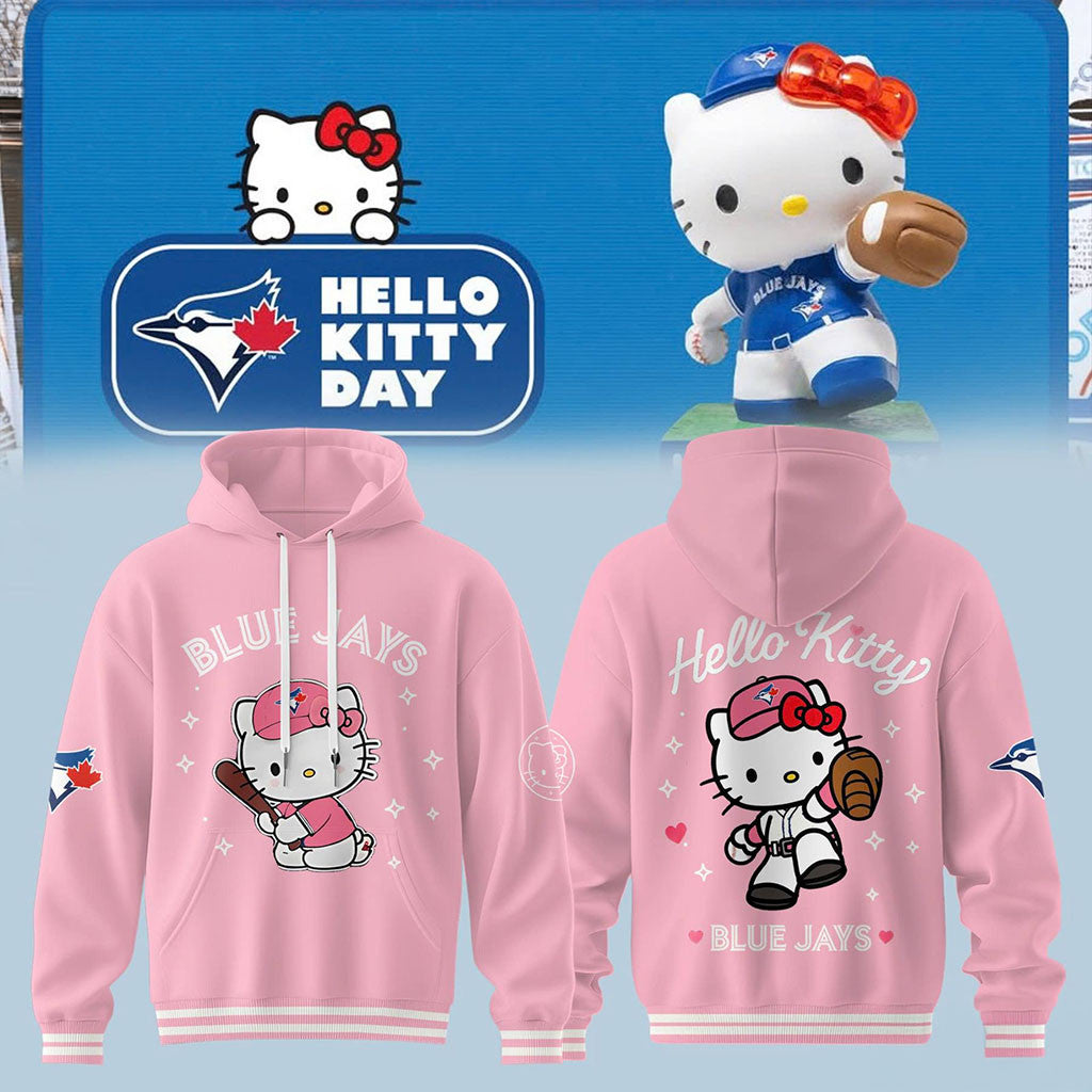 Toronto Blue Jays x Hello Kitty Day 2026 Hoodie Pink Jays Merch Baseball Fan Apparel Cute Gifts