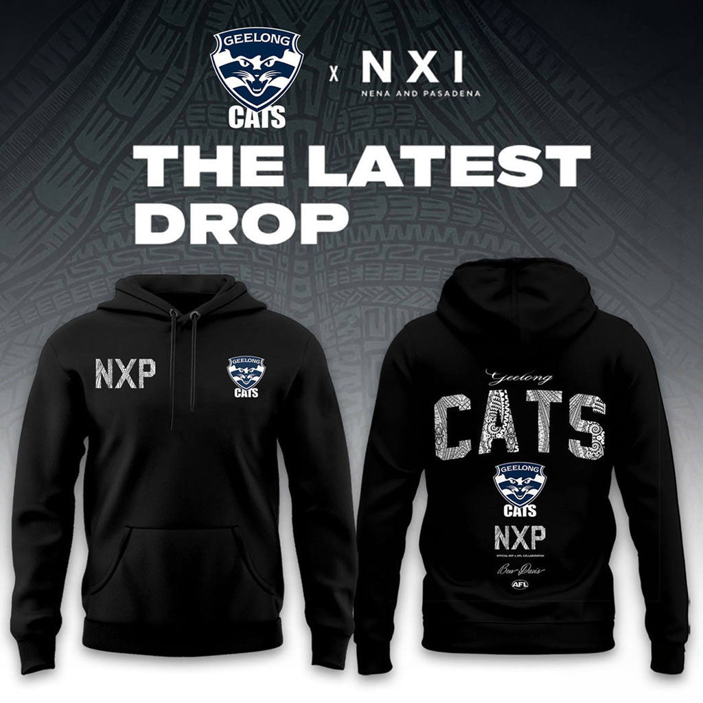 Ben Davis X Geelong Cats Raptor Hoodie Cats Merchandise Gifts For Sports Fans