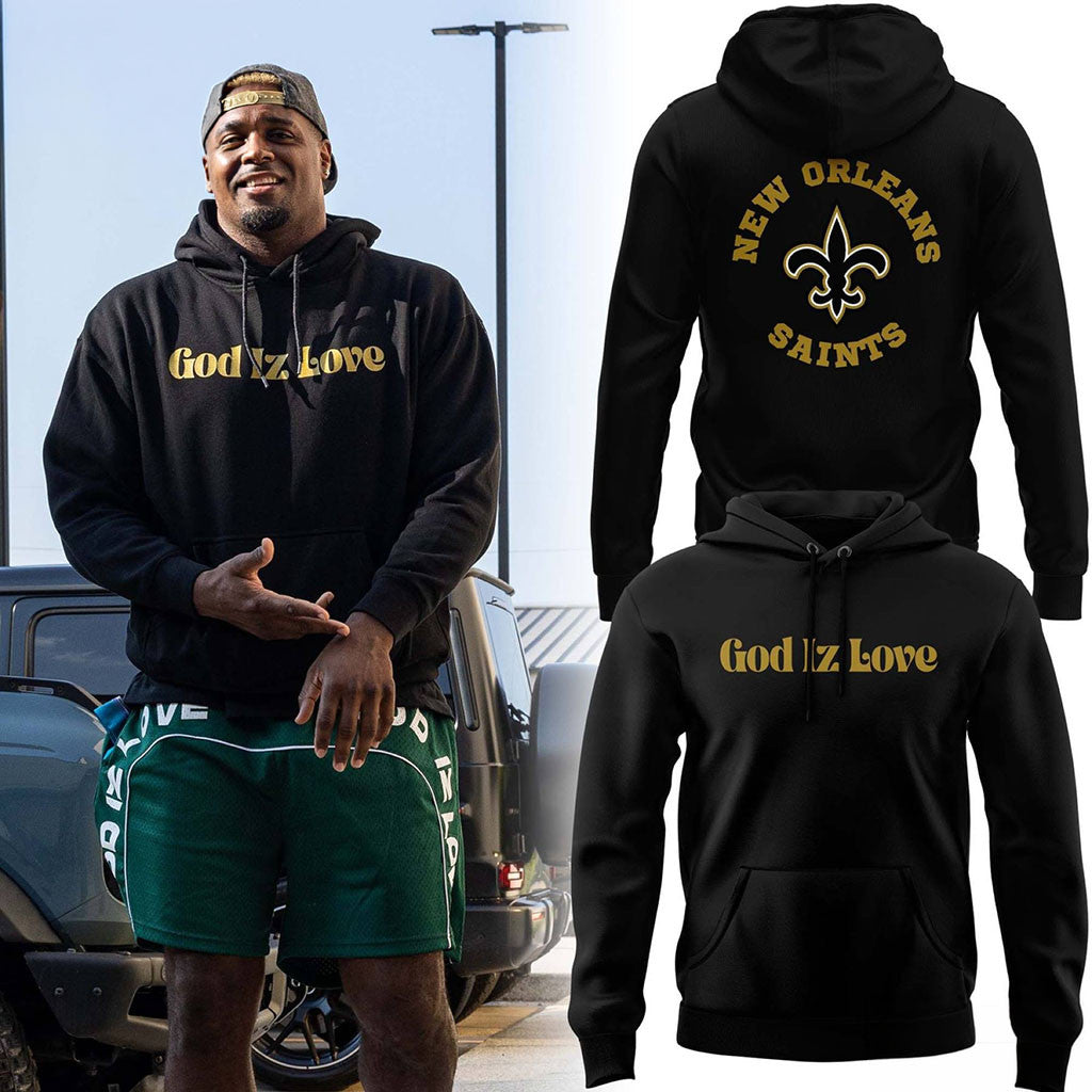 God Is Love New Orleans Saints Christian Faith Hoodie NO Saints Merch Gifts For Football Fan