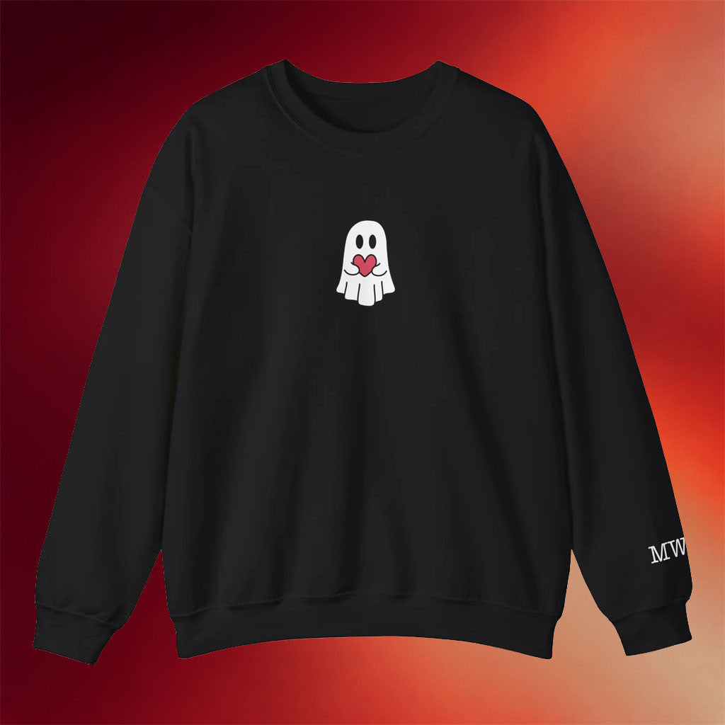Murder With My Husband Merch 2026 Ghosty Heart Crewneck Sweatshirt MWMH Merch Halloween Gifts