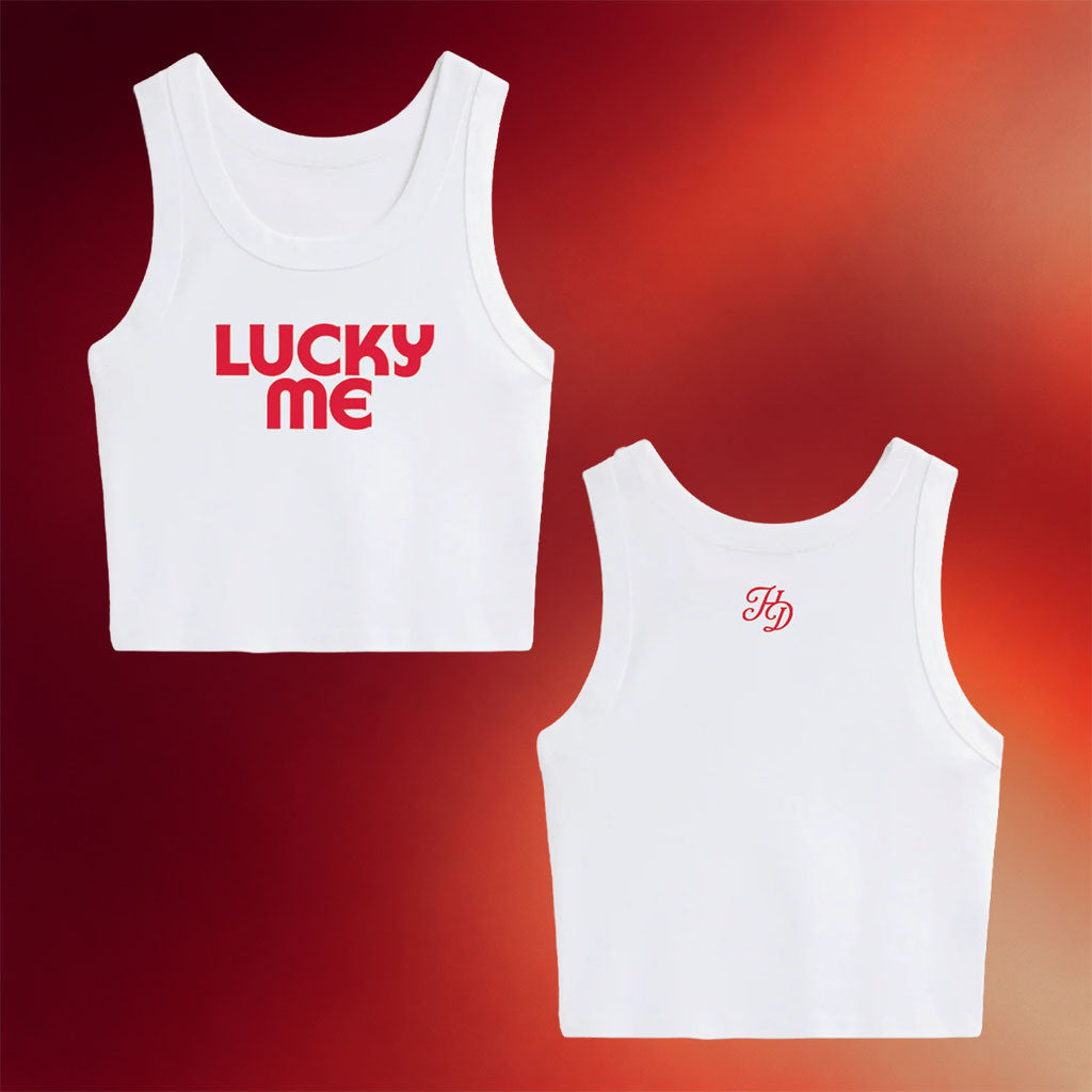 Hilary Duff Merch 2026 Lucky Me Crop Tank White Birthday Gifts For Music Lovers