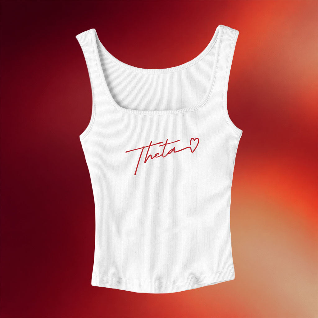 Kappa Alpha Theta Merch 2026 With Love White Sorority Tank Top Gift Ideas For Her