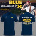 Morgan Wallen Merch Live From The Big House Michigan Stadium 2026 Blue Polo Shirt Fan Gift
