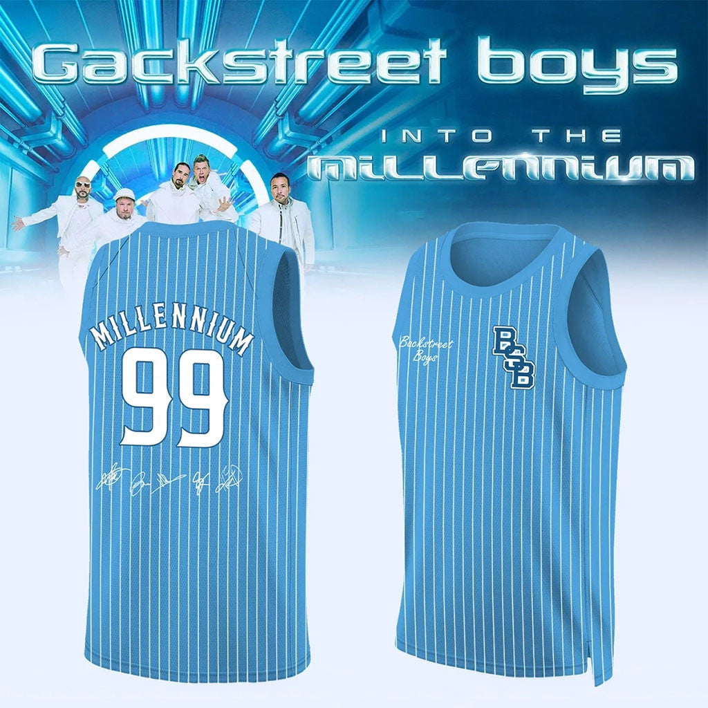 Backstreet Boys Merch 2026 Into The Millennium Signature Basketball Jersey #99 Jersey Fan Gear