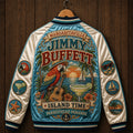 Jimmy Buffett Merch Margaritaville Island Time Parrothead Paradise Varsity Jacket Music Fan Gift