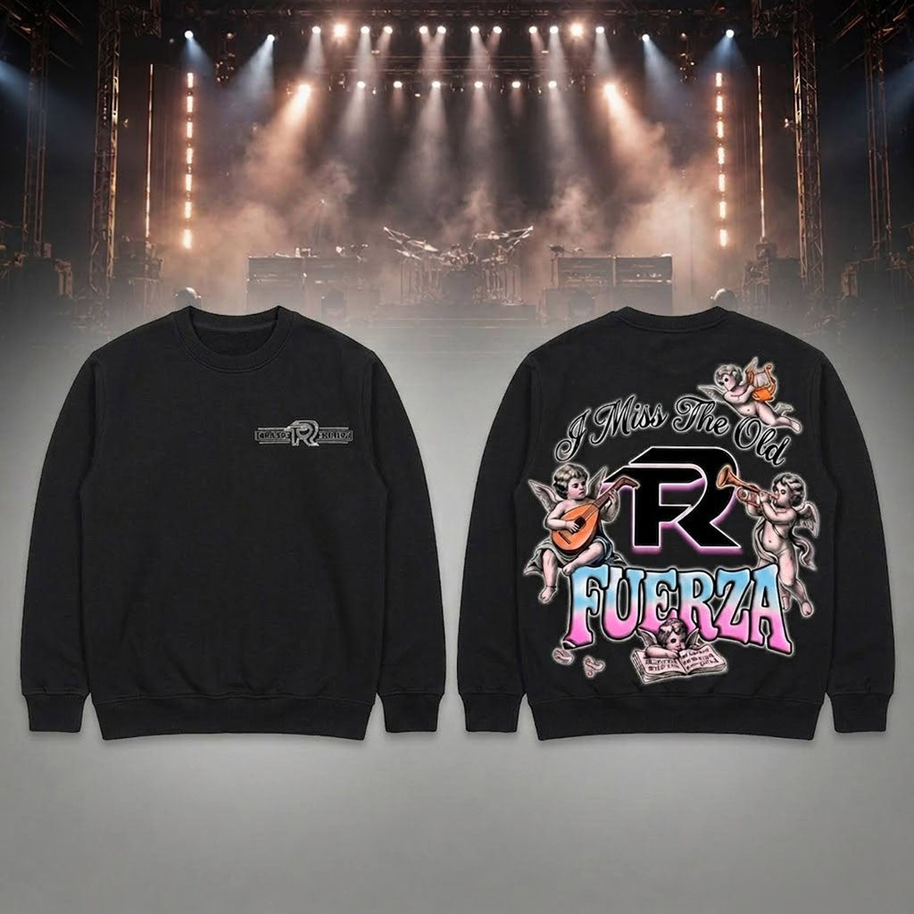 Black Fuerza Regida 2026 This Is Our Dream Tour Old Fuerza Sweatshirt Fuerza Regida Merch