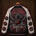 Atlanta Falcons Rise Up Eagle Varsity Jacket Atlanta Football Merch Game Day Gifts For Fan