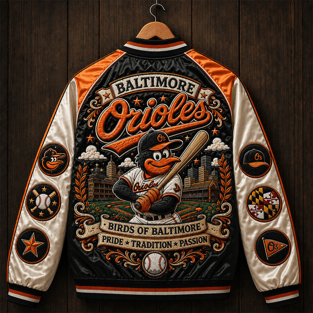 Baltimore Orioles Birds of Baltimore Varsity Jacket Orioles Merch Game Day Gifts For Fans
