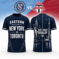 New York City FC vs Toronto FC Eastern Matchday East Coast Rivalry Soccer Navy Shirt Fan Gift